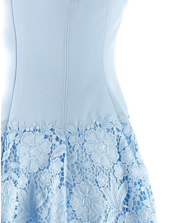 Көйлек SELF PORTRAIT 'Blue Crepe Lace' (SS26095SBLBLUE) #