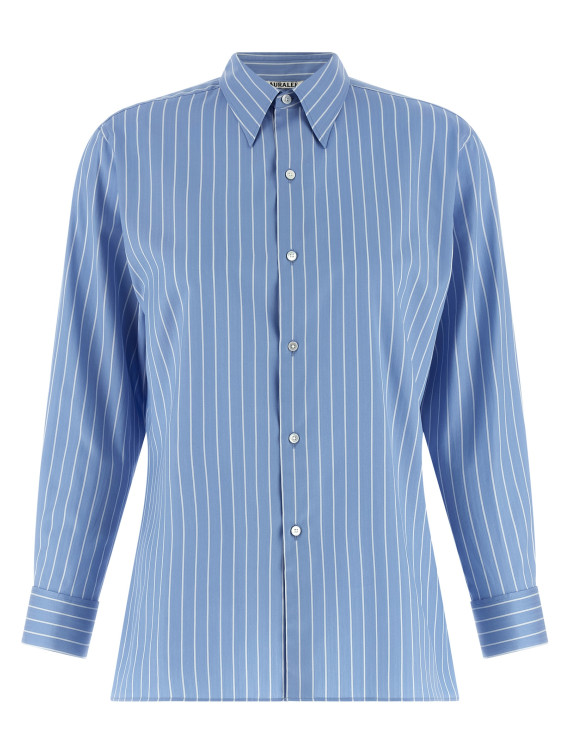 Рубашка, блузка AURALEE Cotton and silk shirt (A26SS03CSSAXBLUESTRIPE) #1