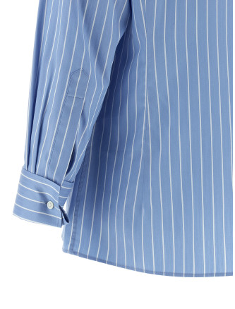 Рубашка, блузка AURALEE Cotton and silk shirt (A26SS03CSSAXBLUESTRIPE) #