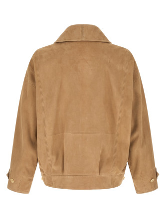 Кожаная куртка AURALEE Full grain leather blouson (A26SB01SGTAUPE) #