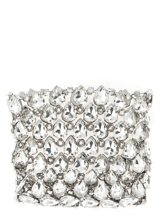 Клатч SELF PORTRAIT 'Silver Crystal Chainmail Mini' (SS26310SLSILVER) #1