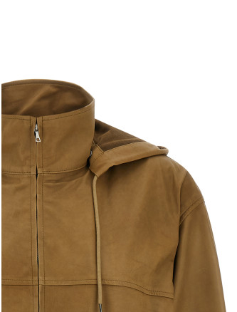 Кожаная куртка AURALEE Ultra-thin leather jacket (A26SB02CBKHAKIBEIGE) #