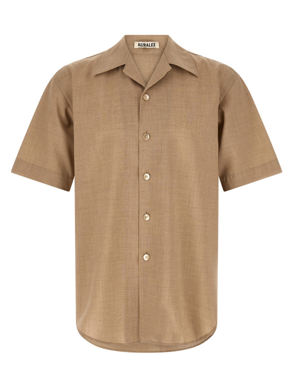 Рубашка, блузка AURALEE 'Summer Twist' (A26SS02CPTOPBROWNBEIGE) #1