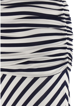 Макси SELF PORTRAIT 'Navy Stripe Jersey Maxi' (SS26170XNNAVY) #