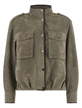 Кожаная куртка BRUNELLO CUCINELLI Couture suede jacket