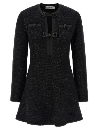 Мини SELF PORTRAIT 'Black Sequin Knit Mini'