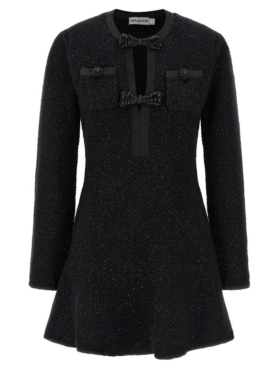 'Black Sequin Knit Mini' dress (RS26210SBBLACK) #1