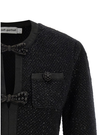 'Black Sequin Knit Mini' dress (RS26210SBBLACK) #