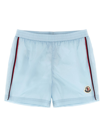 Пляжная одежда MONCLER ENFANT Tricolor piping swimsuit