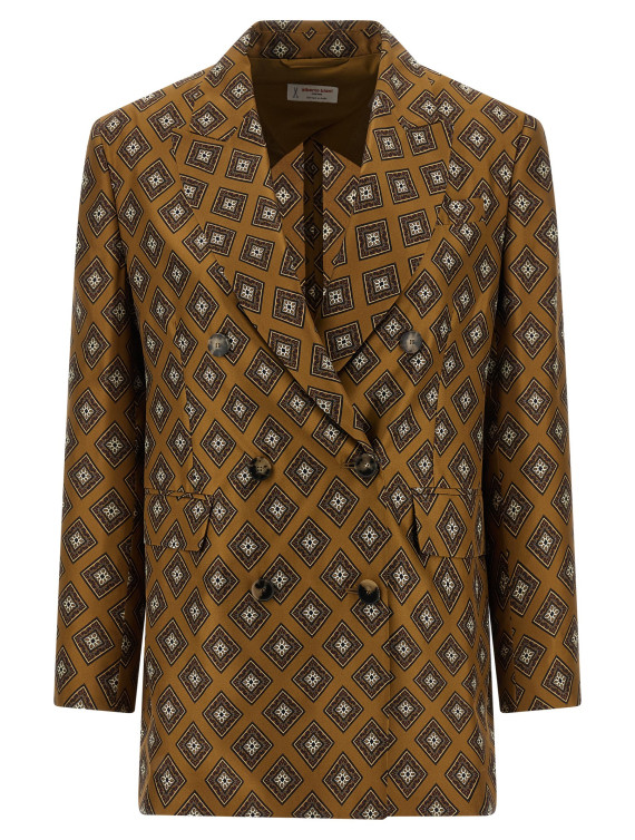 Пиджак, костюм ALBERTO BIANI Tie-print blazer (II884SE320217) #1