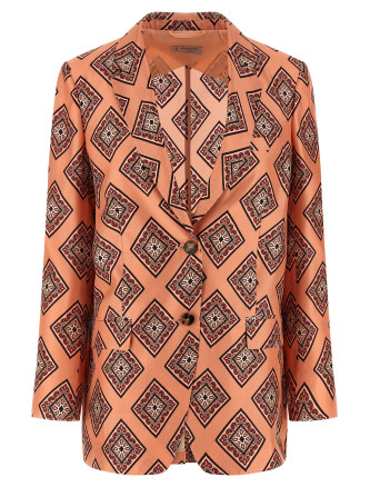 Пиджак, костюм ALBERTO BIANI Tie print blazer