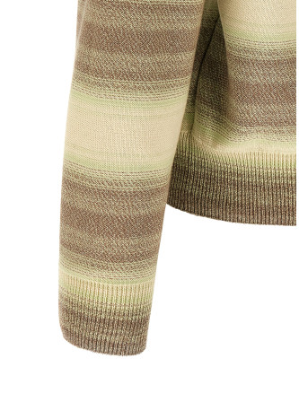 Свитер, кардиган AURALEE Shaded stripes cardigan (A26SC01GBLIMEGRAYSTRIPE) #