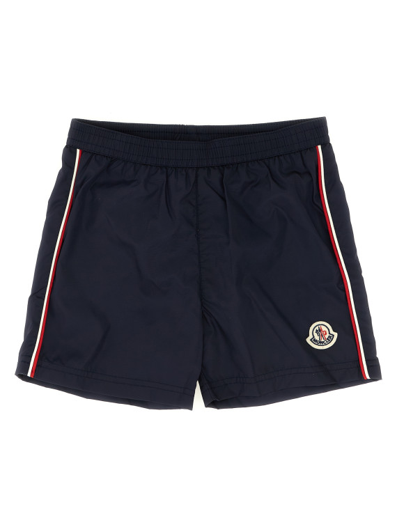 Пляжная одежда MONCLER ENFANT Tricolor piping swimsuit (L19512C0000453326742) #1