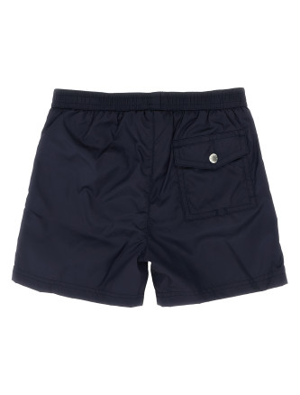 Пляжная одежда MONCLER ENFANT Tricolor piping swimsuit (L19512C0000453326742) #