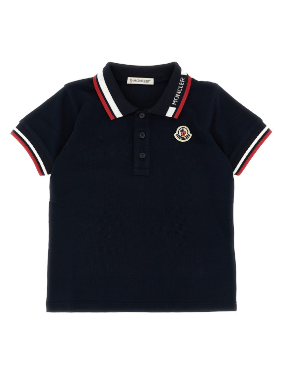Поло MONCLER ENFANT Tricolor trim polo shirt (L19518A000028496F778) #1