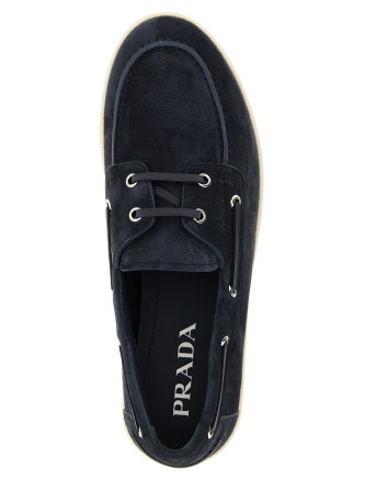 Мокасины PRADA Suede boat shoe (2EG503FG001103F0008) #