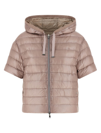 Reversible quilted down jacket