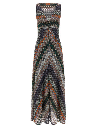 Макси MISSONI Lamé viscose dress