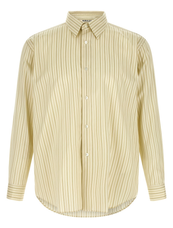 Рубашка, блузка AURALEE Cotton and silk shirt (A26SS01CSIVORYSTRIPE) #1