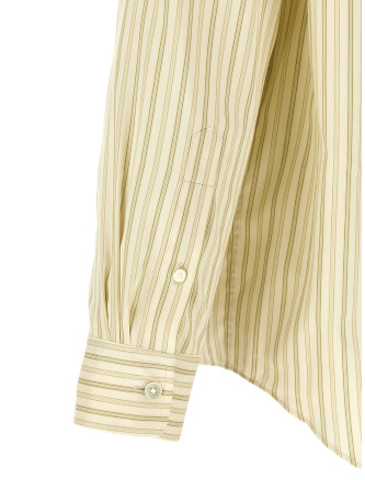 Рубашка, блузка AURALEE Cotton and silk shirt (A26SS01CSIVORYSTRIPE) #