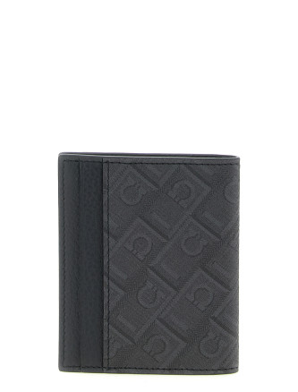'Ferragamo Monogram' card holder (780333NEROGRIGIO) #