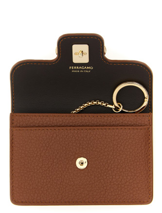 Брелок для ключей FERRAGAMO 'Gancini' (785796NEWCOGNACTESTADIMORO) #