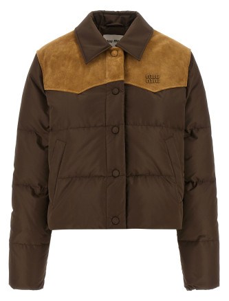 Пуховик MIU Pongé tec down jacket