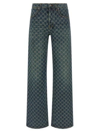 Джинсы GUCCI GG jacquard jeans