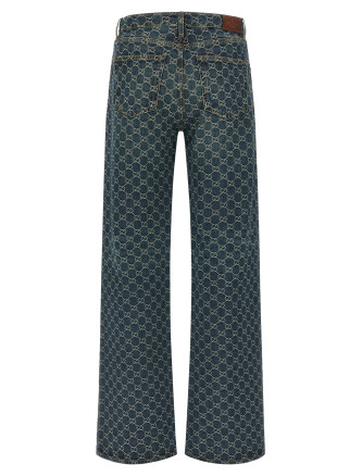 Джинсы GUCCI GG jacquard jeans (864814XDDF24011) #