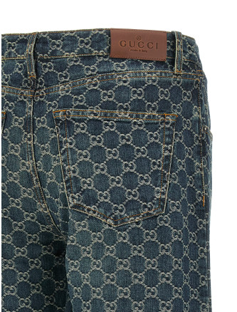 Джинсы GUCCI GG jacquard jeans (864814XDDF24011) #