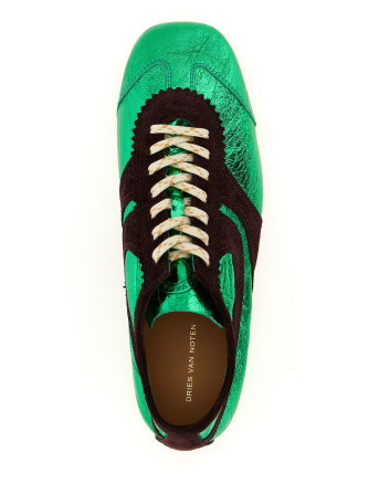 Кроссовки DRIES VAN NOTEN Laminated leather sneakers (2610117220207608) #