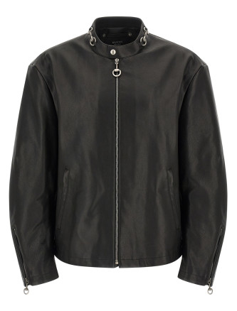 Кожаная куртка GUCCI 'Horsebit'