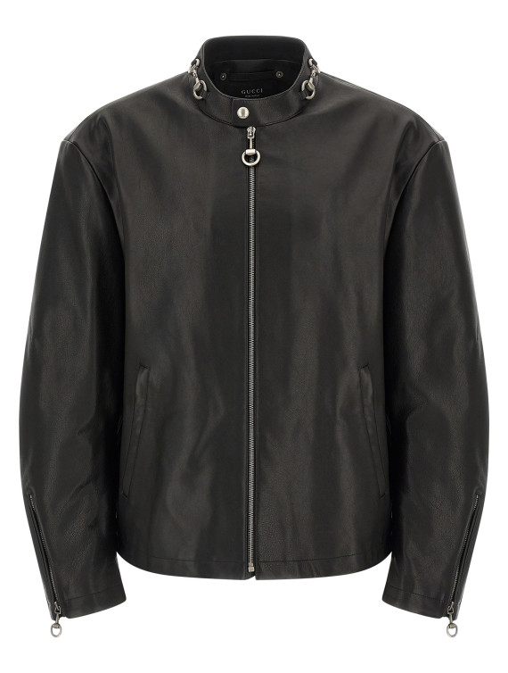 Кожаная куртка GUCCI 'Horsebit' (864931XNBCJ1000) #1