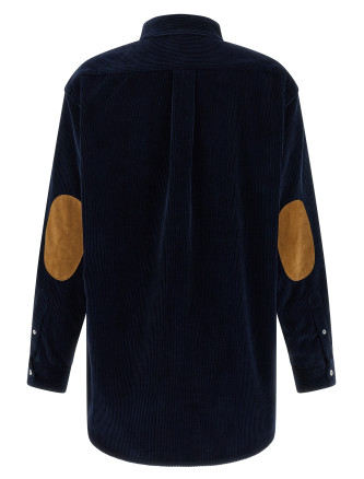 Рубашка, блузка MIU Velvet and leather shirt (MK1626SOOO18SZF0008) #