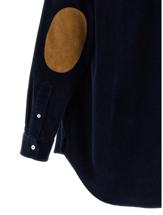 Рубашка, блузка MIU Velvet and leather shirt (MK1626SOOO18SZF0008) #