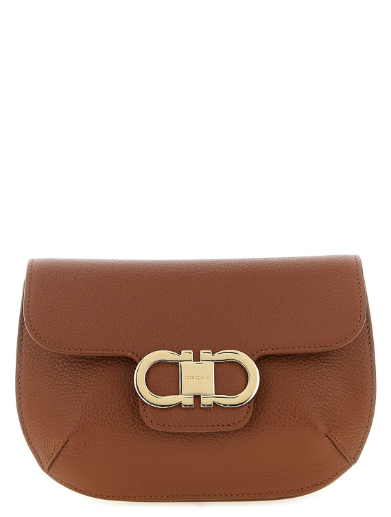 'Double Gancini' mini crossbody bag (789849NEWCOGNACTESTADIMORO) #1