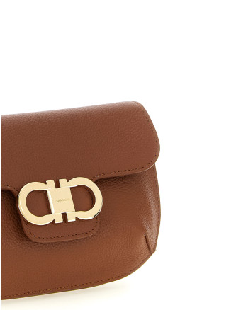 'Double Gancini' mini crossbody bag (789849NEWCOGNACTESTADIMORO) #