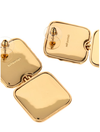 Серьги SELF PORTRAIT 'Mottled Gold Black Tiered' (PF25622EBGOLD) #