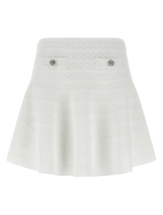 'Pointelle knit' mini skirt