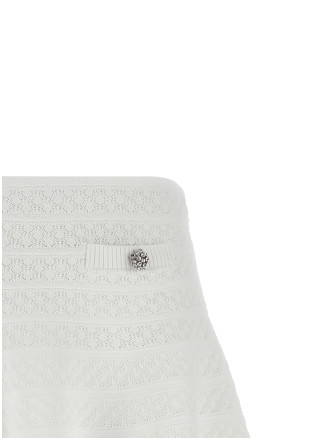 Макси SELF PORTRAIT 'Pointelle knit' (SS26063SKWWHITE) #