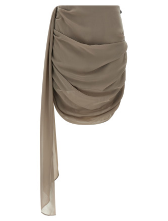 'Chiffon Draped' mini skirt