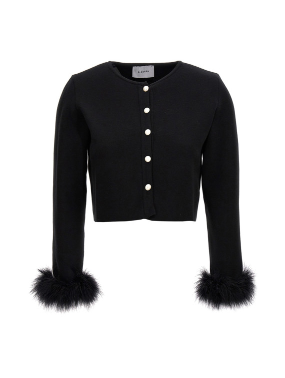 Свитер, кардиган SLEEPER Feather cardigan (SH2102KJBLACK) #1