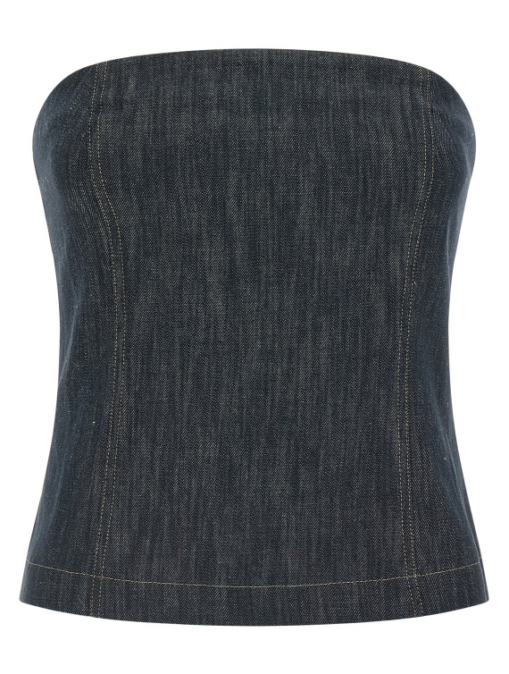 Повседневный топ BRUNELLO CUCINELLI Denim top (MB125EO909C001) #1