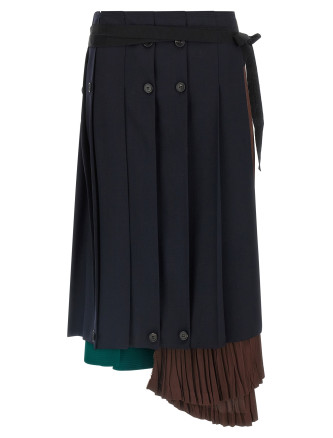 Миди PRADA Patchwork skirt