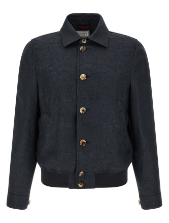 Повседневная куртка BRUNELLO CUCINELLI Linen blend jacket