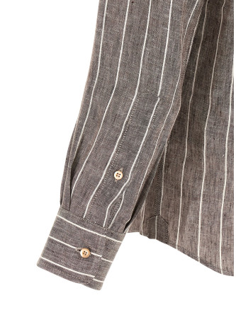 Көйлек, блузка BRUNELLO CUCINELLI Pinstriped canvas shirt (MA6860627C146) #