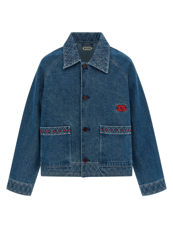 Джинсовая куртка BODE Embroidery denim jacket (MRC99JA001INDIGO) #1