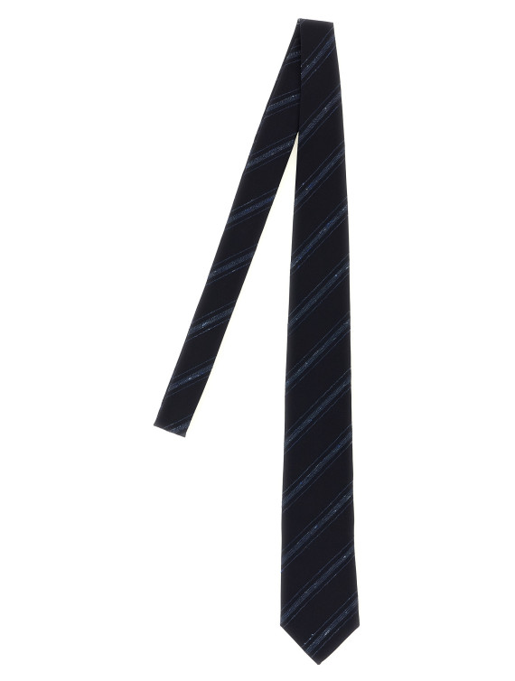 Галстук, папильон BRUNELLO CUCINELLI Flamed stripe tie (MX8640018C2425) #1