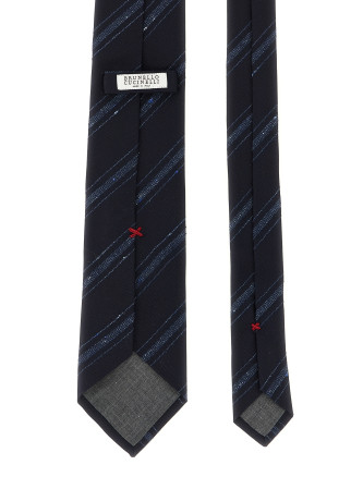 Галстук, папильон BRUNELLO CUCINELLI Flamed stripe tie (MX8640018C2425) #