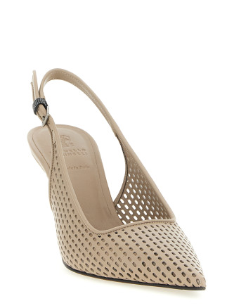 Высокие каблуки BRUNELLO CUCINELLI Net calf slingback (MZSKC3253C8922) #